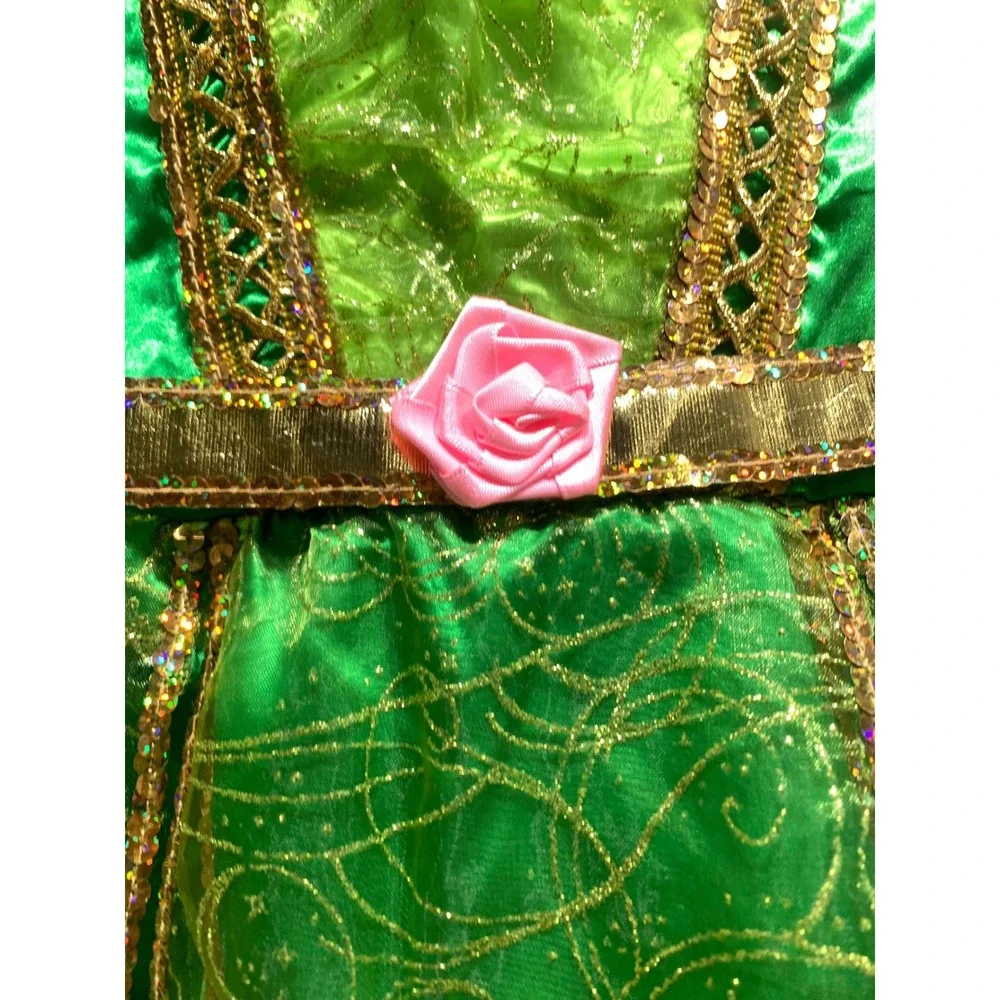 Teetot & Co Green Fairy Princess Costume Dress and Leggings Set Kids Size 7-8